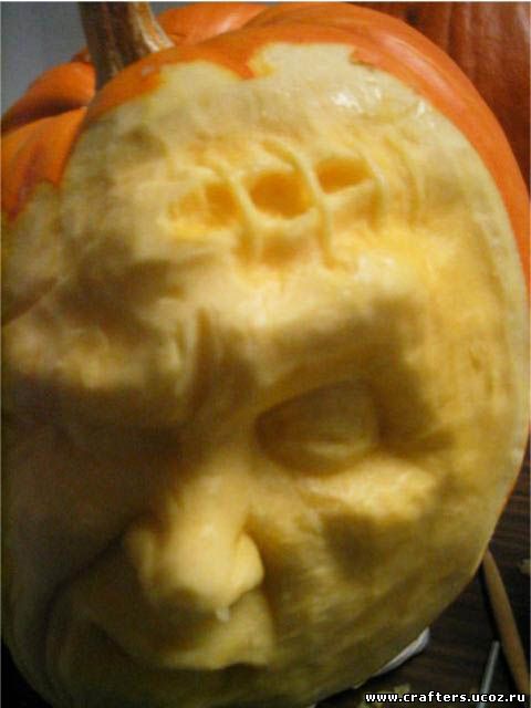 карвинг по овощам и фруктам из дыни вырезаем рожу к празднику хеллоуин своими руками